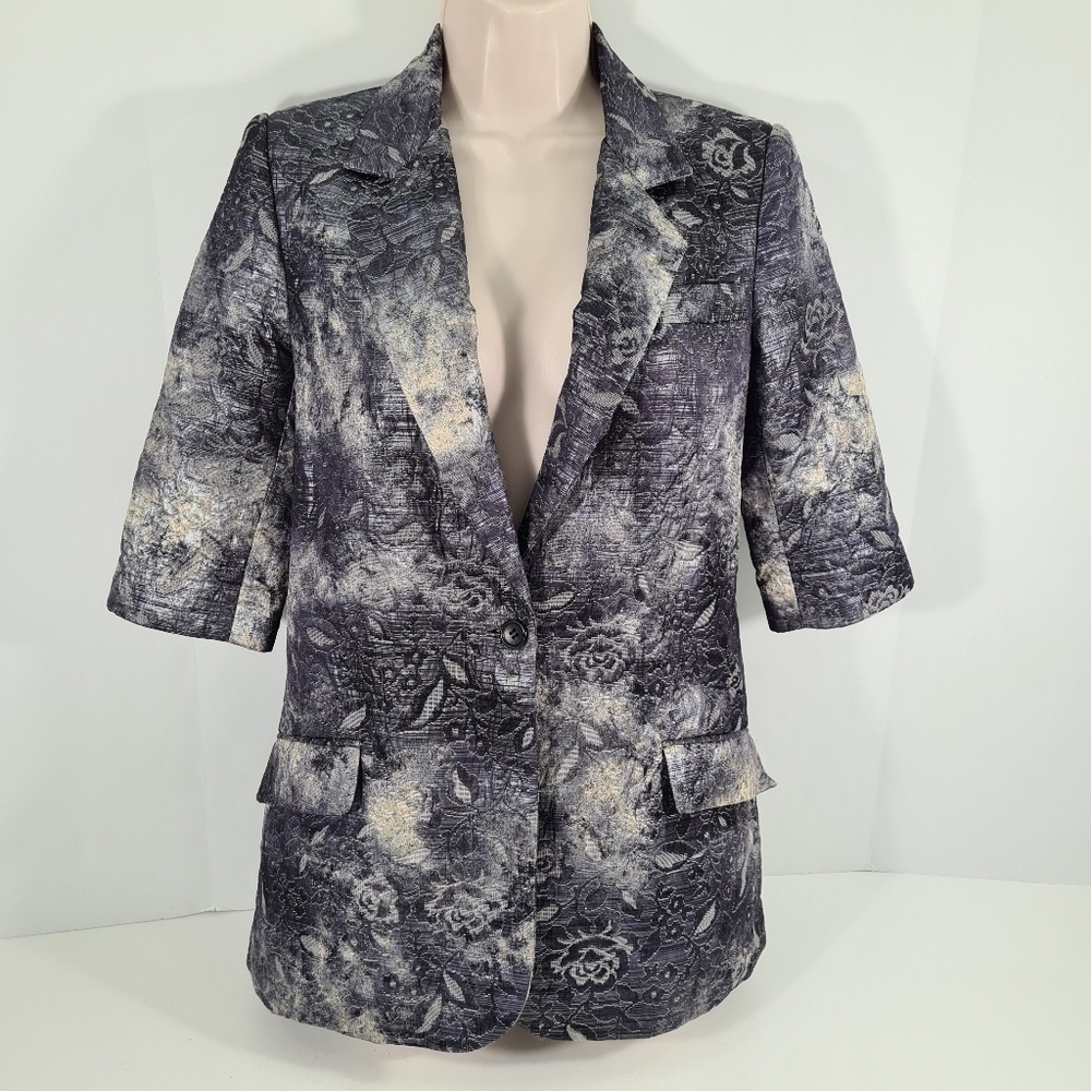 Elizabeth and James Floral Brocade Blazer Size 4